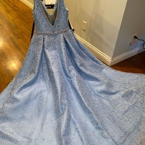 Jovani blue ball gown